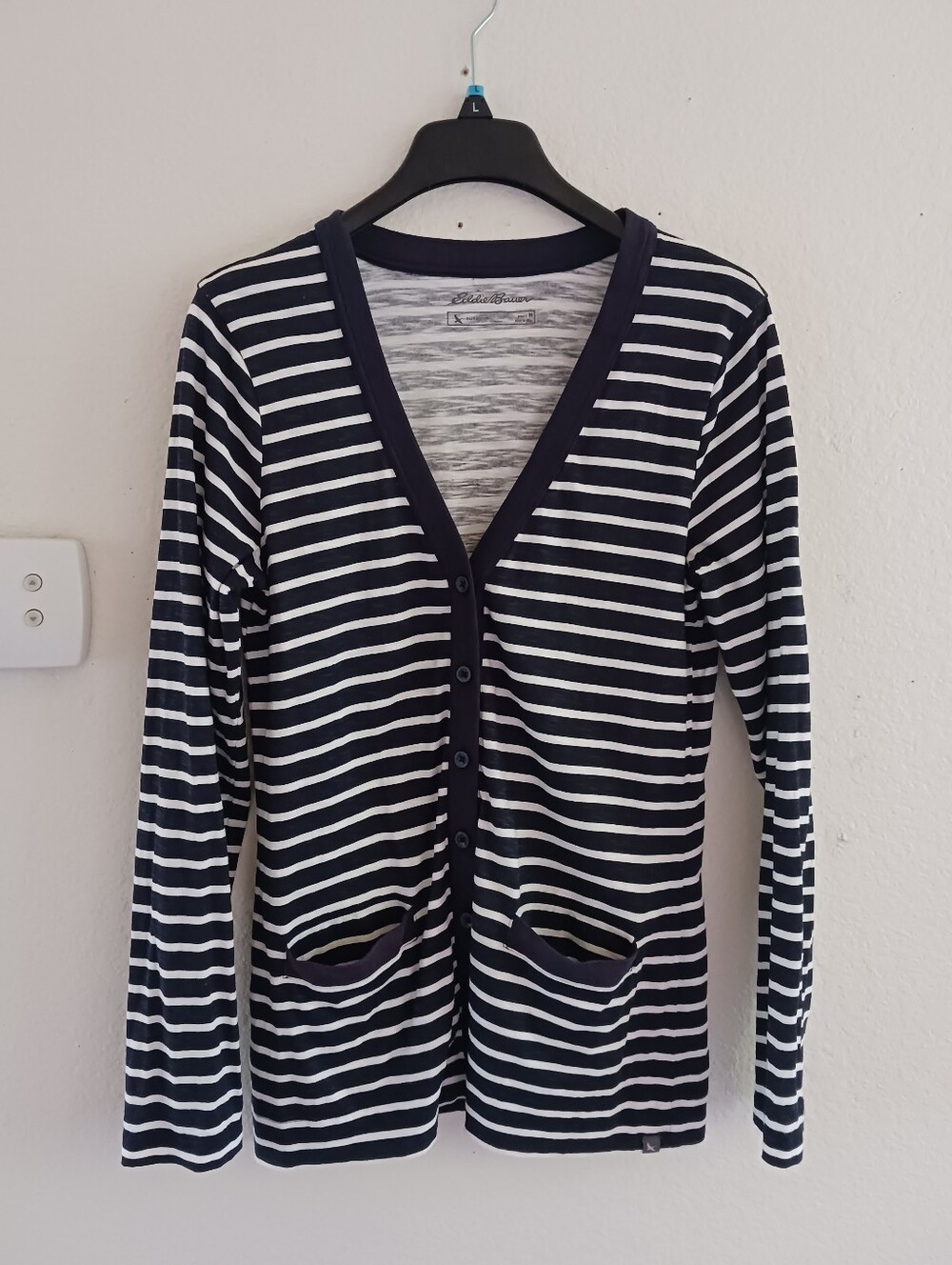 Eddie Bauer Stripe Button Down Cardigan